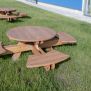 Miniaturka Round table & benches (2)